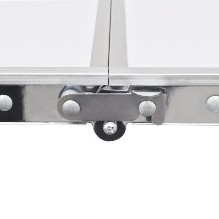 vidaXL Sammenleggbart campingbord med 4 krakker aluminium 120×60 cm