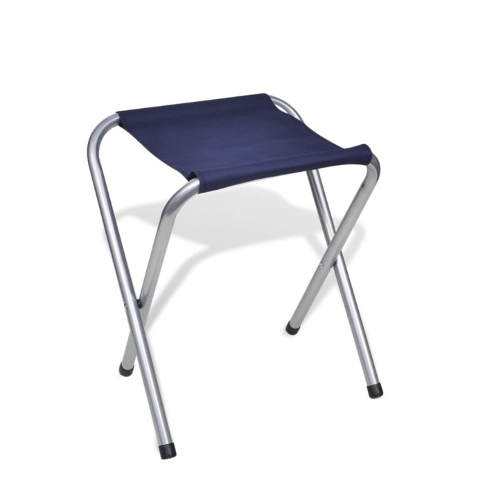 vidaXL Sammenleggbart campingbord med 4 krakker aluminium 120×60 cm