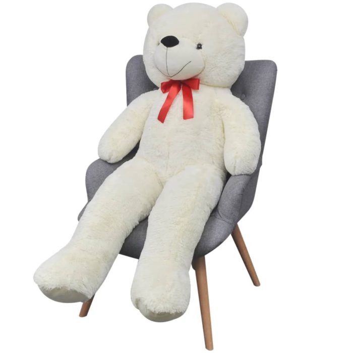 vidaXL Plysjbamse hvit 170 cm