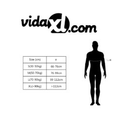vidaXL Flytevest 50 N 50-70 kg marineblå