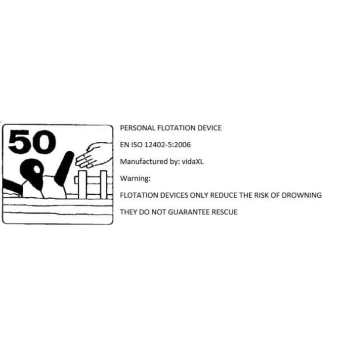 vidaXL Flytevest 50 N 50-70 kg marineblå