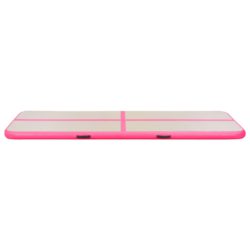vidaXL Oppblåsbar gymnastikkmatte med pumpe 300x100x10 cm PVC rosa