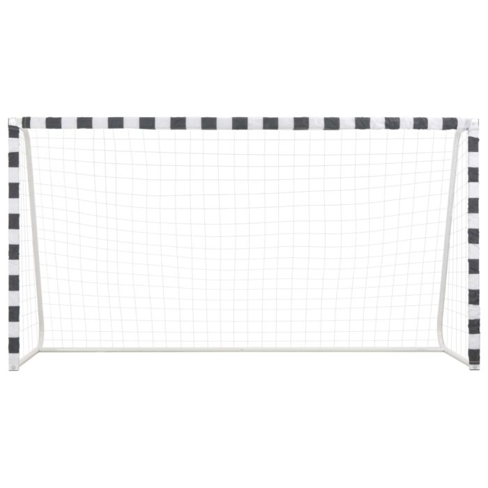 vidaXL Fotballmål 300x160x90 cm metall svart og hvit
