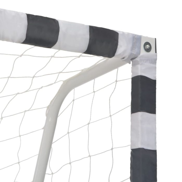 vidaXL Fotballmål 300x160x90 cm metall svart og hvit