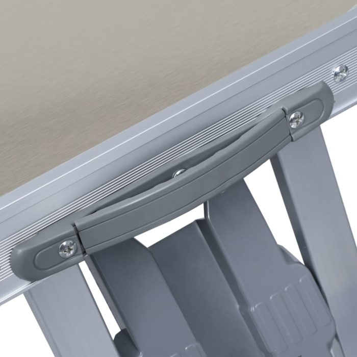 vidaXL Foldbart campingbord med 4 seter stål aluminium