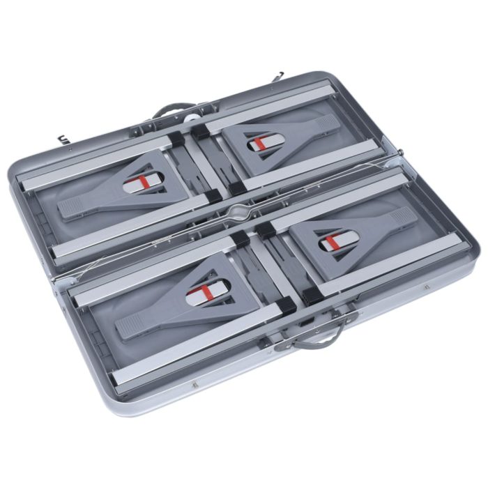 vidaXL Foldbart campingbord med 4 seter stål aluminium