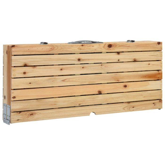 vidaXL Foldbart campingbord med 4 seter stål aluminium