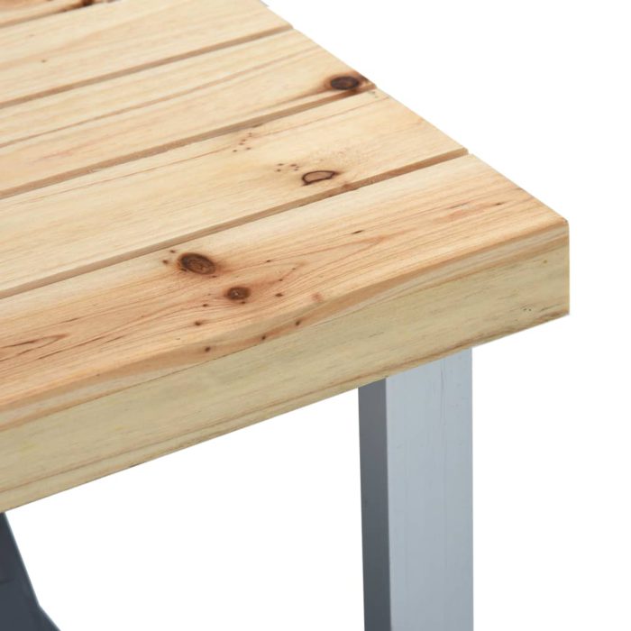 vidaXL Foldbart campingbord med 4 seter stål aluminium