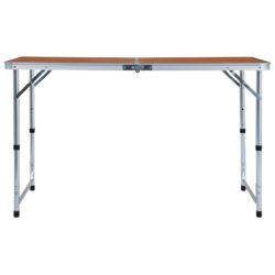 vidaXL Sammenleggbart campingbord aluminium 120×60 cm
