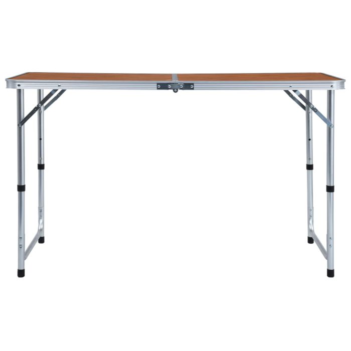 vidaXL Sammenleggbart campingbord aluminium 120×60 cm
