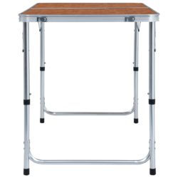 vidaXL Sammenleggbart campingbord aluminium 120×60 cm