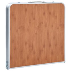 vidaXL Sammenleggbart campingbord aluminium 120×60 cm