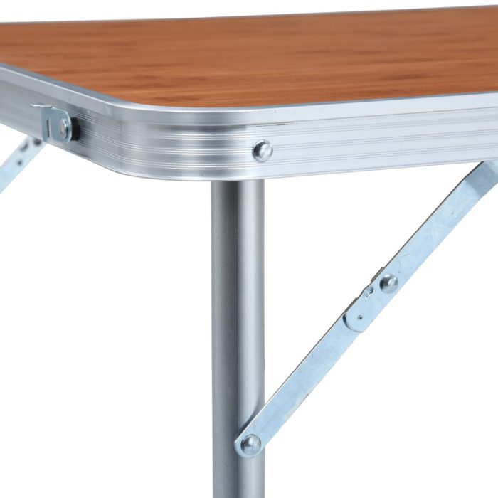 vidaXL Sammenleggbart campingbord aluminium 120×60 cm