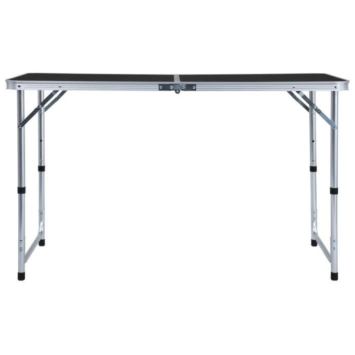 vidaXL Sammenleggbart campingbord grå aluminium 120×60 cm