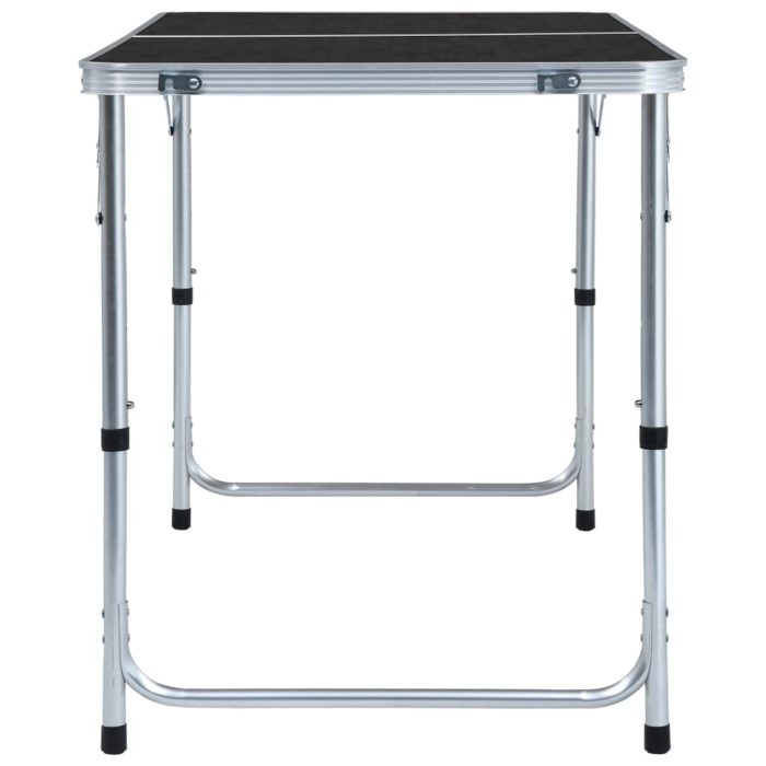 vidaXL Sammenleggbart campingbord grå aluminium 120×60 cm