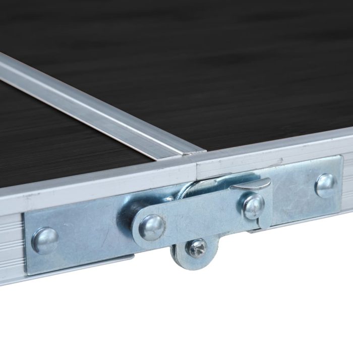 vidaXL Sammenleggbart campingbord grå aluminium 120×60 cm
