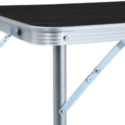 vidaXL Sammenleggbart campingbord grå aluminium 120×60 cm