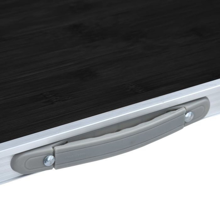 vidaXL Sammenleggbart campingbord grå aluminium 120×60 cm