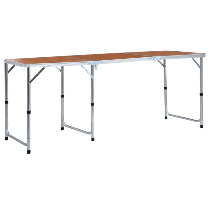 vidaXL Sammenleggbart campingbord aluminium 180×60 cm