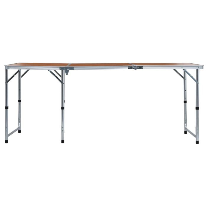 vidaXL Sammenleggbart campingbord aluminium 180×60 cm
