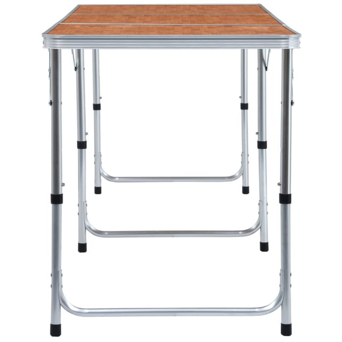 vidaXL Sammenleggbart campingbord aluminium 180×60 cm