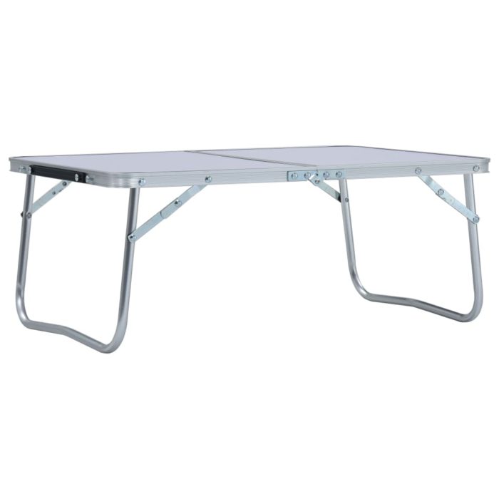 vidaXL Sammenleggbart campingbord hvit aluminium 60×40 cm