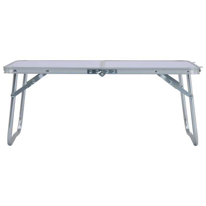 vidaXL Sammenleggbart campingbord hvit aluminium 60×40 cm