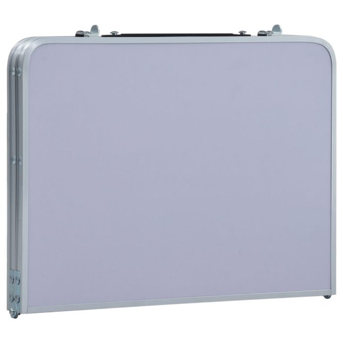 vidaXL Sammenleggbart campingbord hvit aluminium 60×40 cm