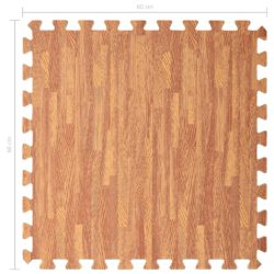 vidaXL Gulvmatter 12 stk trekorn 4,32 ㎡ EVA-skum