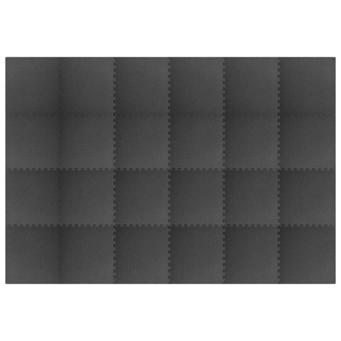 vidaXL Gulvmatter 24 stk 8,64 ㎡ EVA-skum svart