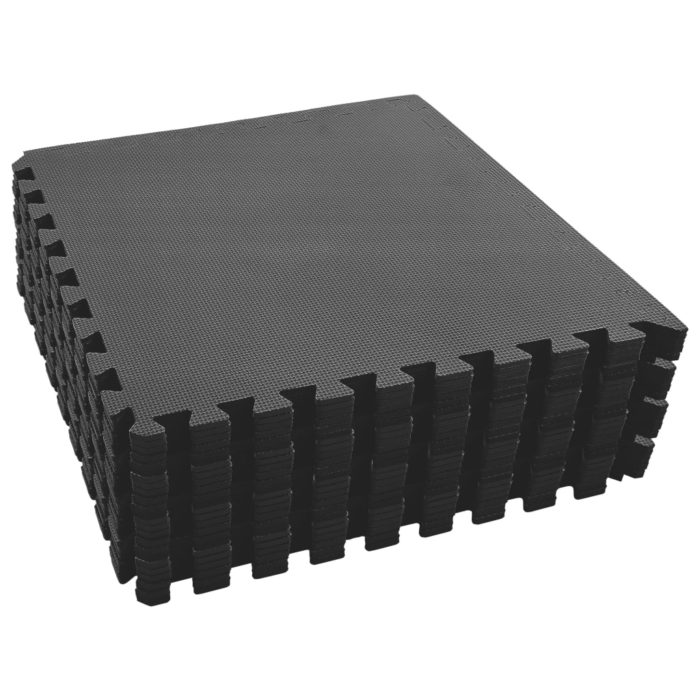 vidaXL Gulvmatter 24 stk 8,64 ㎡ EVA-skum svart