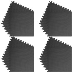 vidaXL Gulvmatter 24 stk 8,64 ㎡ EVA-skum svart