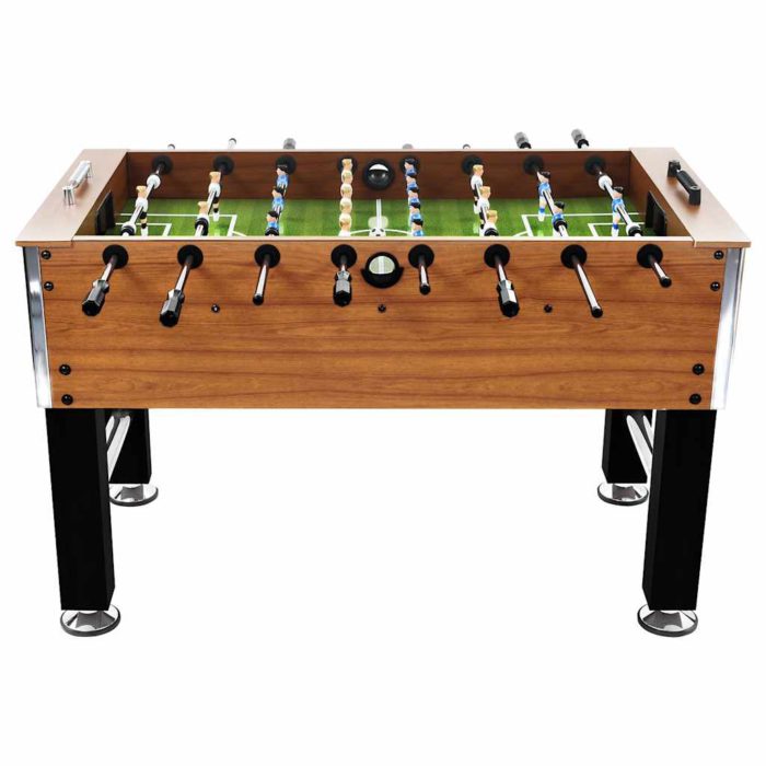 vidaXL Fotballbord stål 60 kg 140×74,5×87,5 cm lysebrun og svart