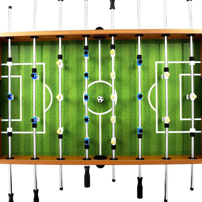 vidaXL Fotballbord stål 60 kg 140×74,5×87,5 cm lysebrun og svart