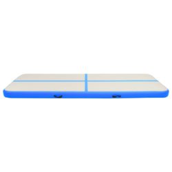 vidaXL Oppblåsbar gymnastikkmatte med pumpe 300x100x15 cm PVC blå