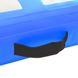 vidaXL Oppblåsbar gymnastikkmatte med pumpe 300x100x15 cm PVC blå