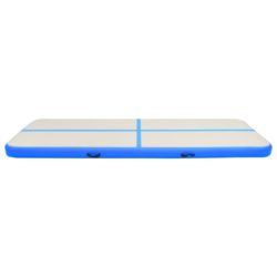 vidaXL Oppblåsbar gymnastikkmatte med pumpe 500x100x15 cm PVC blå