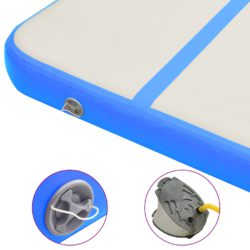 vidaXL Oppblåsbar gymnastikkmatte med pumpe 500x100x15 cm PVC blå