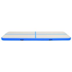 vidaXL Oppblåsbar gymnastikkmatte med pumpe 800x100x15 cm PVC blå