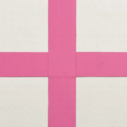 vidaXL Oppblåsbar gymnastikkmatte med pumpe 300x100x20 cm PVC rosa