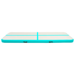 vidaXL Oppblåsbar gymnastikkmatte med pumpe 500x100x20 cm PVC grønn