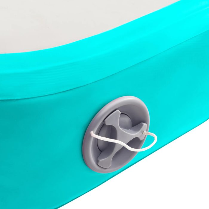 vidaXL Oppblåsbar gymnastikkmatte med pumpe 500x100x20 cm PVC grønn