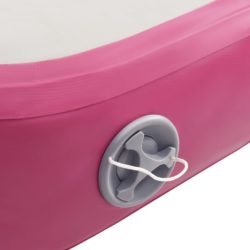 vidaXL Oppblåsbar gymnastikkmatte med pumpe 700x100x20 cm PVC rosa