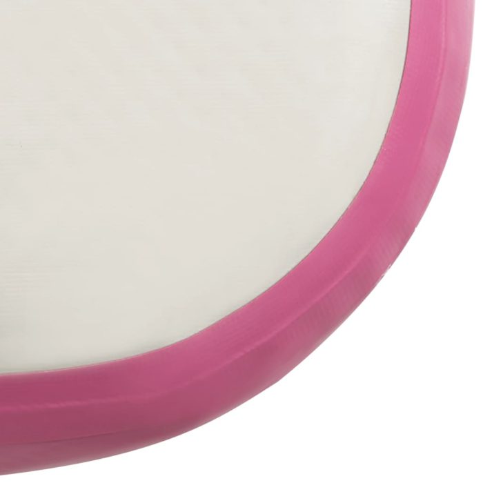 vidaXL Oppblåsbar gymnastikkmatte med pumpe 700x100x20 cm PVC rosa