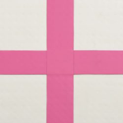 vidaXL Oppblåsbar gymnastikkmatte med pumpe 700x100x20 cm PVC rosa