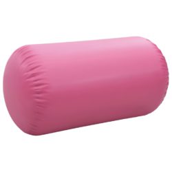 vidaXL Oppblåsbar gymnastikkrull med pumpe 120×90 cm PVC rosa