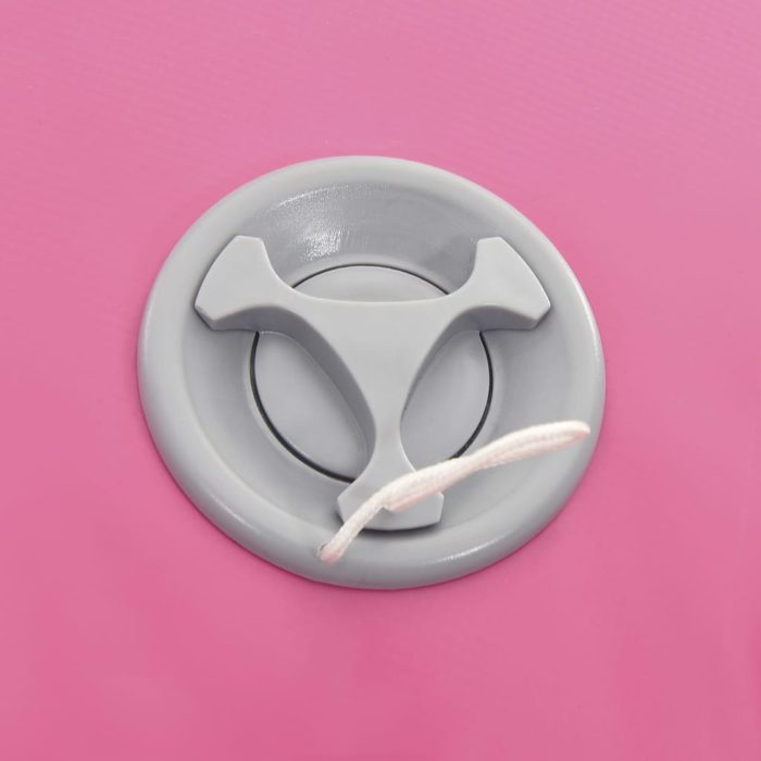 vidaXL Oppblåsbar gymnastikkrull med pumpe 120×90 cm PVC rosa