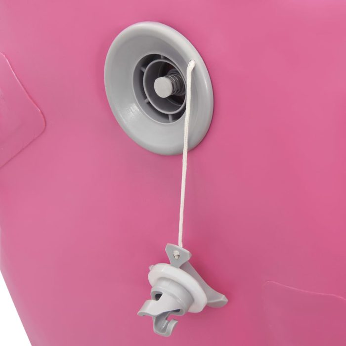 vidaXL Oppblåsbar gymnastikkrull med pumpe 120×90 cm PVC rosa