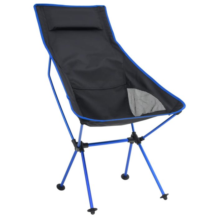 vidaXL Sammenleggbar campingstol PVC og aluminium svart