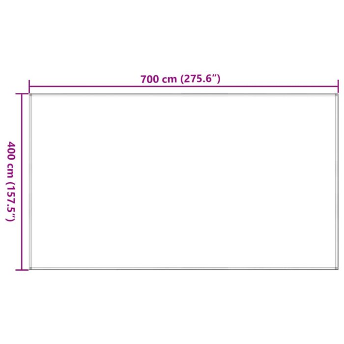 vidaXL Teltteppe gråbrun 400×700 cm HDPE